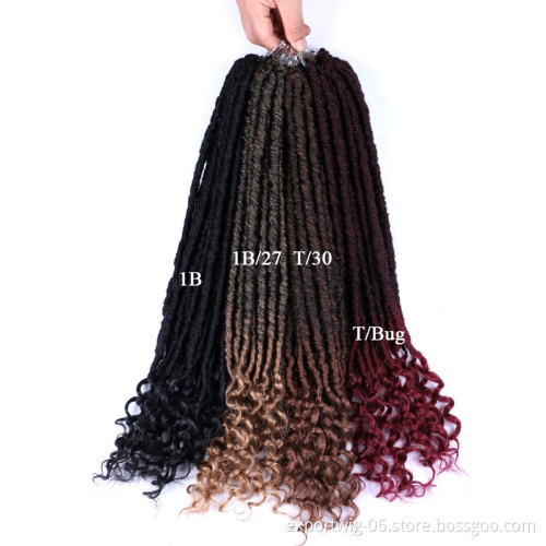cheap industry short Straight bundle hair soul spring locs sock soft Wavy Goddess jumbo box braiding Faux
